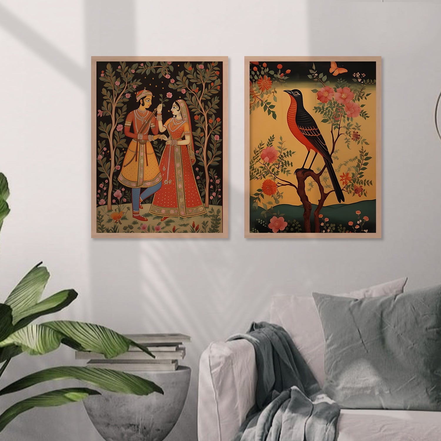 Pichwai Art Framed Prints Set | Intricate Traditional Indian Decor 2