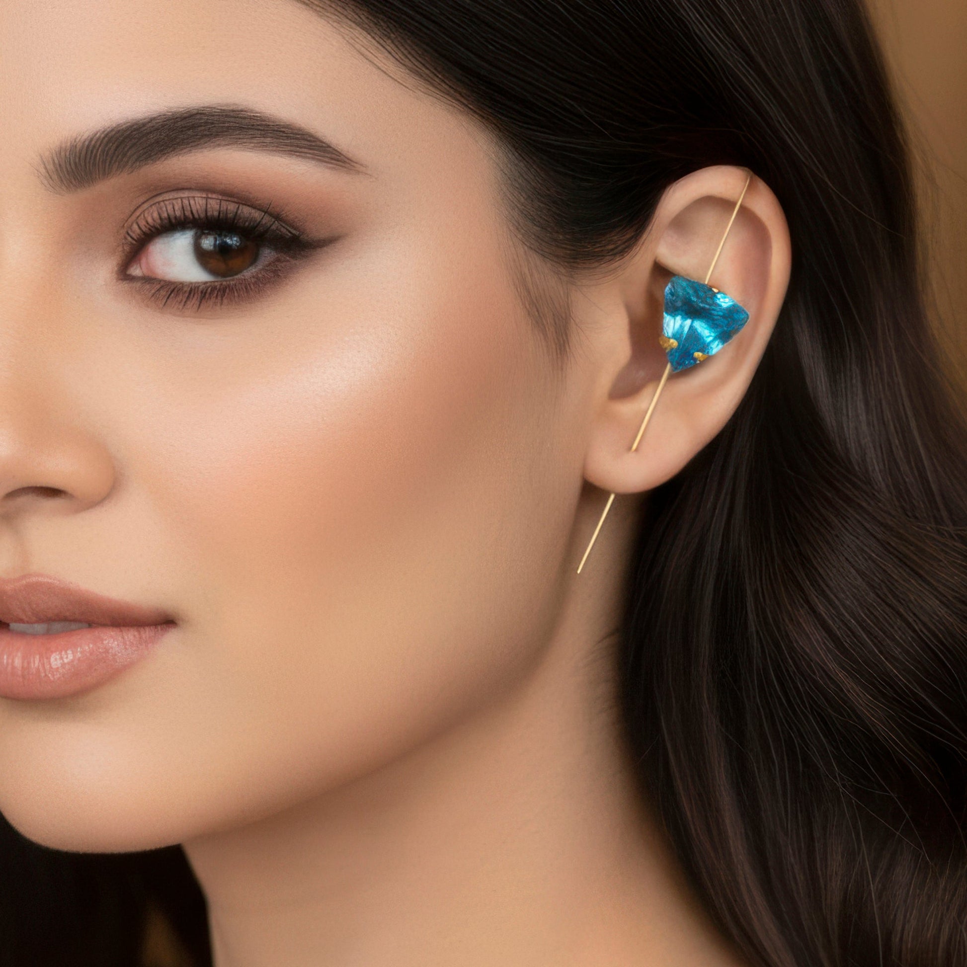 Pina Women's Earrings | Triangle Crystal Design, Lightweight 0