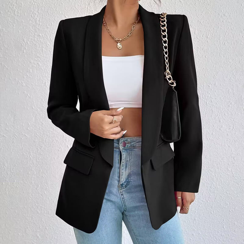 Rina Women's Black Blazer | Tailored Fit, Elegant for Business and Casual 0
