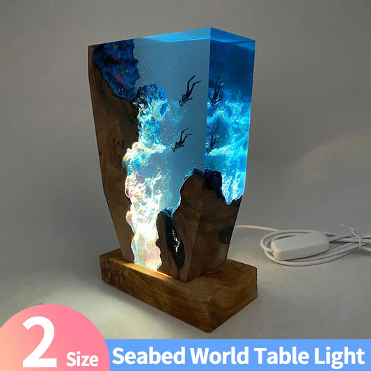 Sandy Diver Table Lamp | Unique Resin Design, Decorative Bedroom Light 0