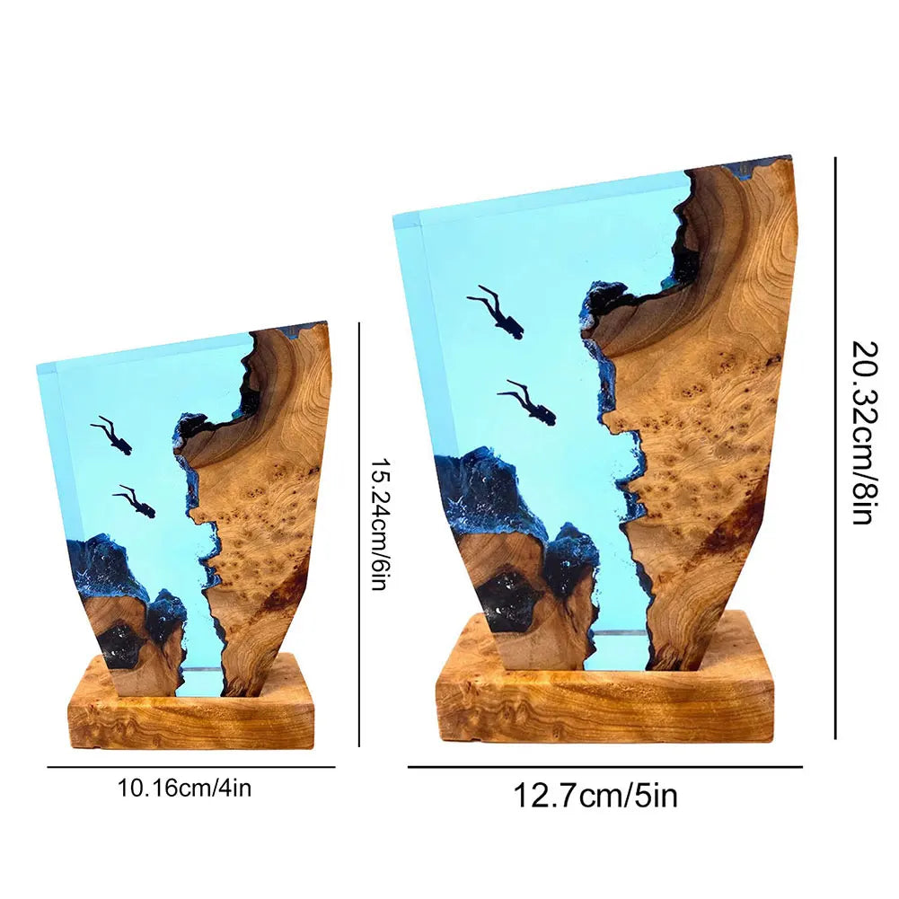 Sandy Diver Table Lamp | Unique Resin Design, Decorative Bedroom Light 5