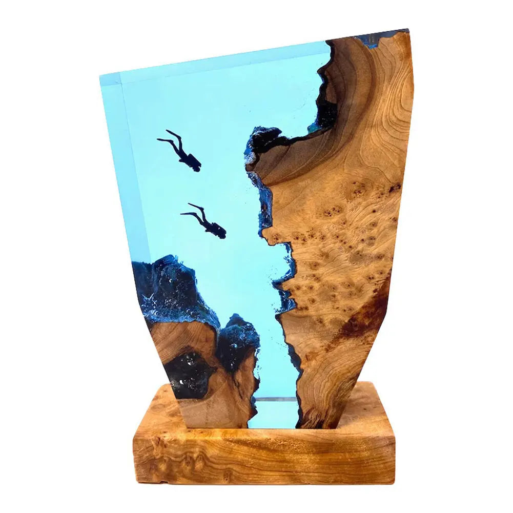 Sandy Diver Table Lamp | Unique Resin Design, Decorative Bedroom Light 6