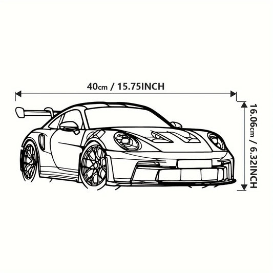 Sleek Iron Supercar Wall Art | Modern Decor for Car Enthusiasts 1