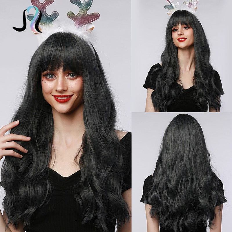 Sophie Women's Wavy Wig | Ombre Pink with Bangs 27