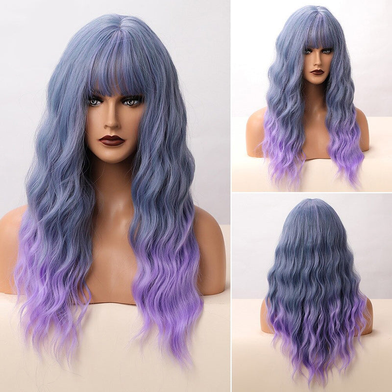 Sophie Women's Wavy Wig | Ombre Pink with Bangs 30