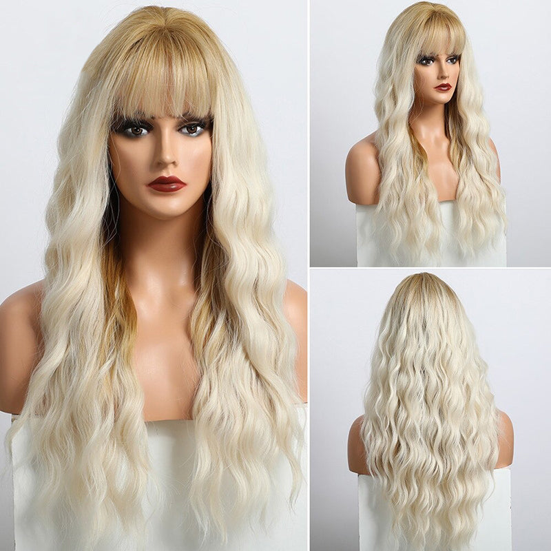 Sophie Women's Wavy Wig | Ombre Pink with Bangs 43