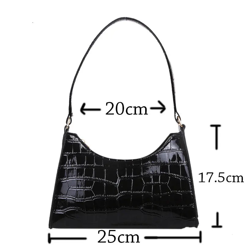Stylish Black Tote Bag for Women – Retro PU Leather Shoulder Handbag with Chain, Versatile Casual Use 4