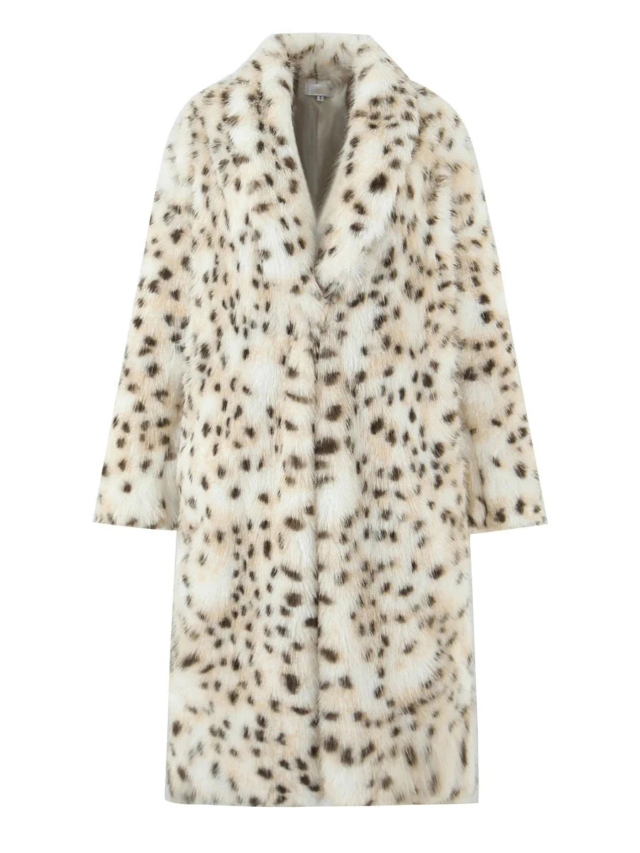 Tina Women's Faux Fur Coat | Colorful Leopard Print, Stylish Winter Layer 4