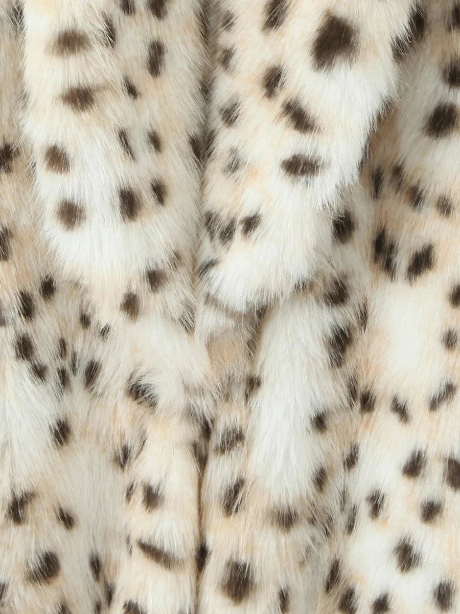 Tina Women's Faux Fur Coat | Colorful Leopard Print, Stylish Winter Layer 5
