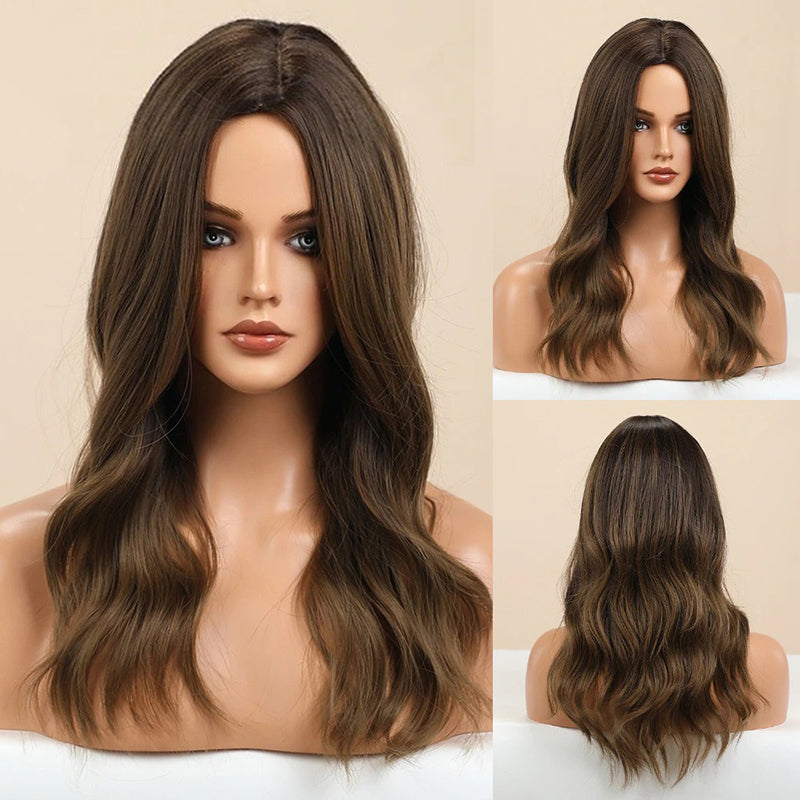 Vera Women's Long Wavy Wig | Ombre Pink, Synthetic Fiber 18