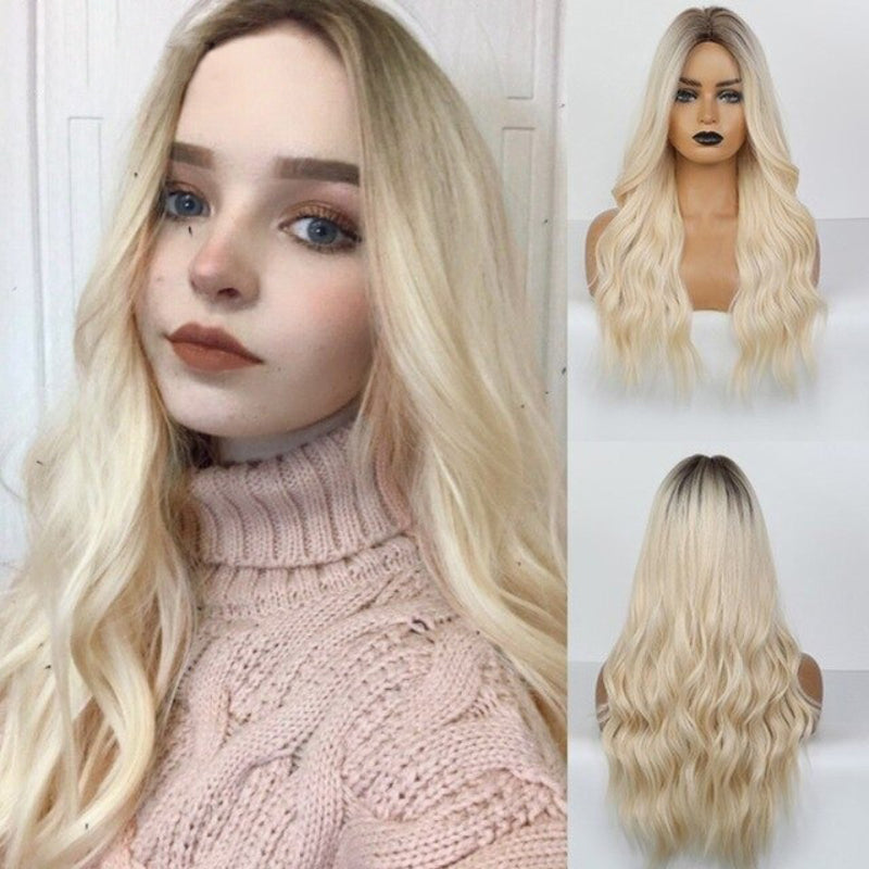 Vera Women's Long Wavy Wig | Ombre Pink, Synthetic Fiber 31