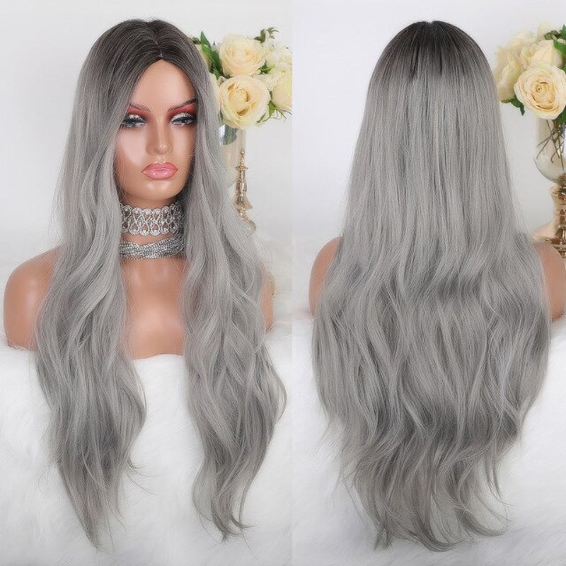 Vera Women's Long Wavy Wig | Ombre Pink, Synthetic Fiber 39