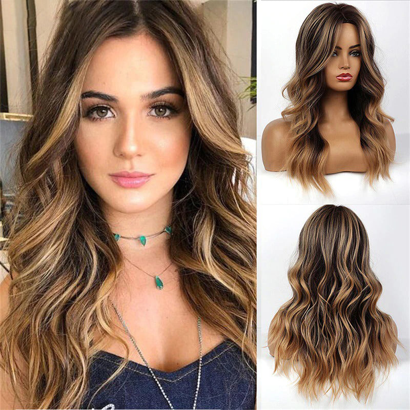 Vera Women's Long Wavy Wig | Ombre Pink, Synthetic Fiber 9